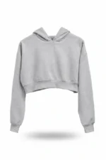 Kapüşonlu Crop Hoodie - Görsel 21
