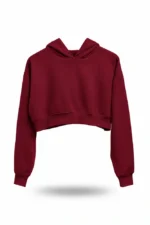 Kapüşonlu Crop Hoodie - Görsel 3