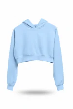 Kapüşonlu Crop Hoodie - Görsel 4