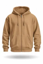 Fermuarlı Kapüşonlu Hoodie - Görsel 5