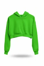 Kapüşonlu Crop Hoodie - Görsel 6