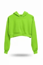 Kapüşonlu Crop Hoodie - Görsel 7
