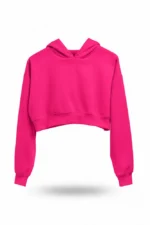Kapüşonlu Crop Hoodie - Görsel 9