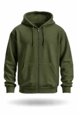 Fermuarlı Kapüşonlu Hoodie - Görsel 11