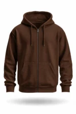 Fermuarlı Kapüşonlu Hoodie - Görsel 12