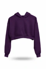 Kapüşonlu Crop Hoodie - Görsel 12