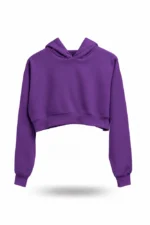 Kapüşonlu Crop Hoodie - Görsel 14