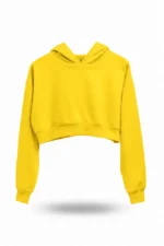 Kapüşonlu Crop Hoodie - Görsel 17