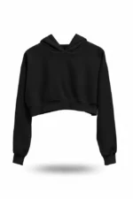 Kapüşonlu Crop Hoodie - Görsel 18