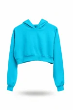 Kapüşonlu Crop Hoodie - Görsel 19